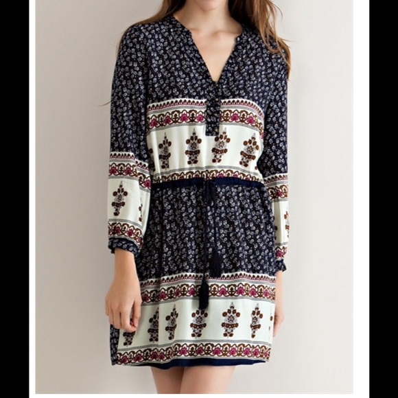 ❗️Navy Blue Print Dress/Tunic - Picture 1 of 3